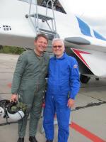 German tourist with the pilot. September, 2012
