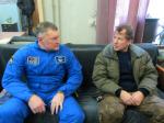 Russian tourist with the pilot of MiG-29, January 2012