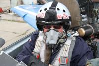 Photo of German tourist in cockpit of MiG-29