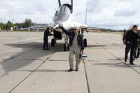 Brave German tourist before Edge of Space Flight in MiG-29