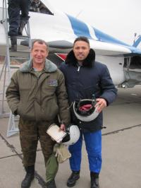 with a pilot of MIG-29