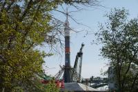 Soyuz spaceship after verticalization