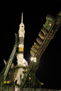 Spaceship launch "Soyuz TMA-21" 