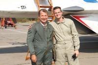 Photo with pilot after exciting Edge of Space Flight in MiG-29